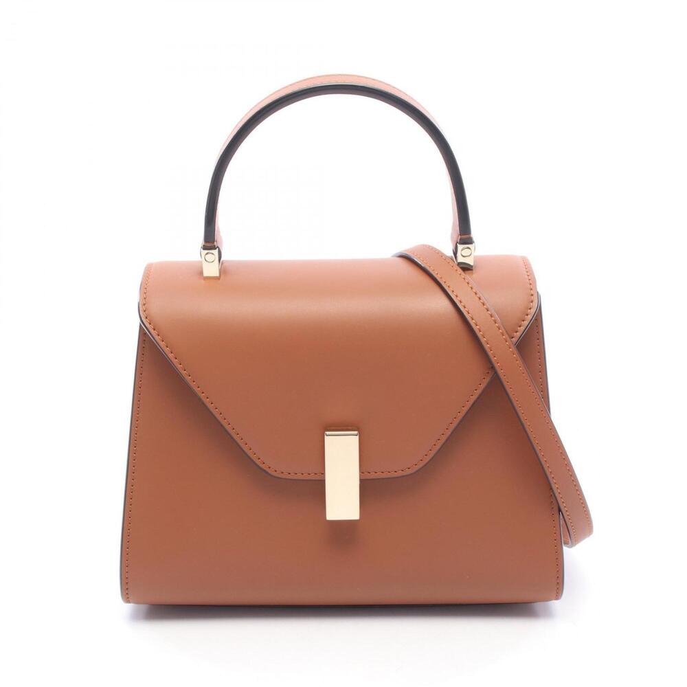 Valextra Iside Mini Jewel 2-Way Handbag, Leather, Women's, Brown